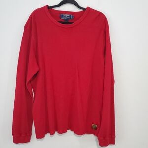 Polo Ralph Lauren Red Long Sleeve Mens Thermal T Shirt Sz XXL